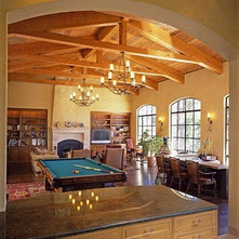 Mediterranean Living Room by JMA (Jim Murphy and Associates)
