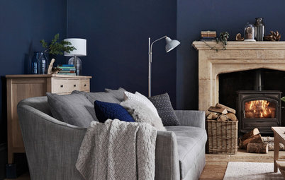 How to Combine Blue and Gray in Your Living Room