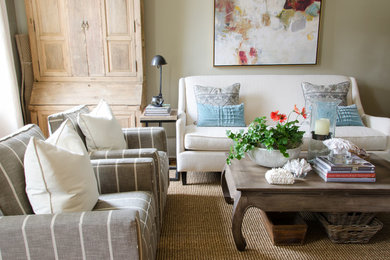 Inspiration for a transitional living room remodel in Other