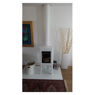 Jotul F163 White enamel - Contemporary - Living Room - West Midlands - by  Central stoves | Houzz