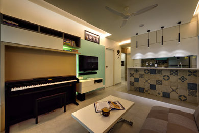 Living room - contemporary living room idea in Mumbai