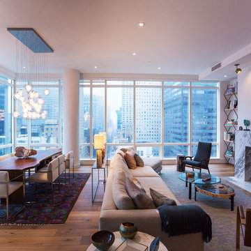 Kadur Custom Blown Glass Chandelier - Manhattan Loft Apartment