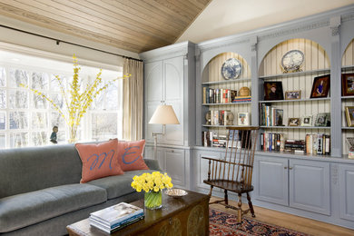 Inspiration for an eclectic living room remodel in Boston