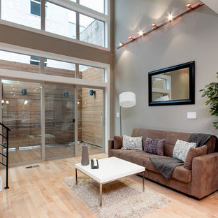 Trendy living room photo in Philadelphia