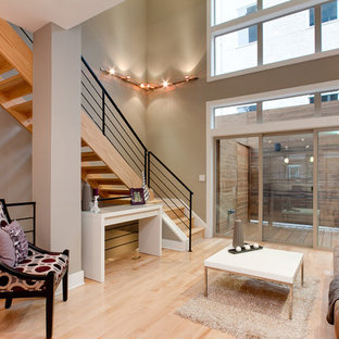 Inspiration for a contemporary living room remodel in Philadelphia