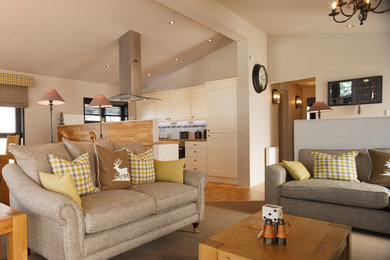Design ideas for a classic living room in Devon.