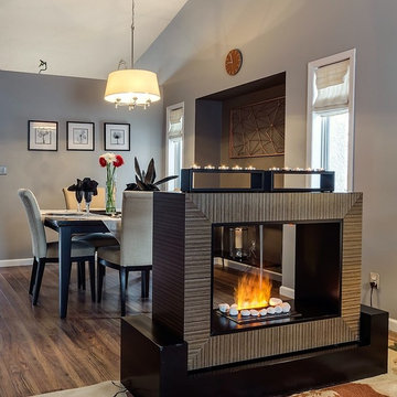 Kelowna Tranquil See-thru Fireplace Design