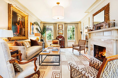 Inspiration for a timeless living room remodel in Other