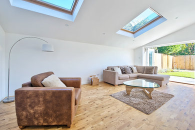 Design ideas for a contemporary living room in Cambridgeshire.