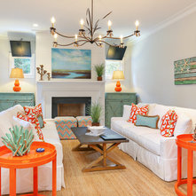 Beach Style Living Room by Matthew Bolt Graphic Design