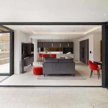 Kitchen / TV area designed and installed in a new housing development