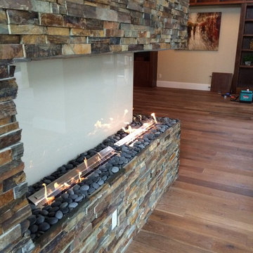 L-Shaped Fireplace