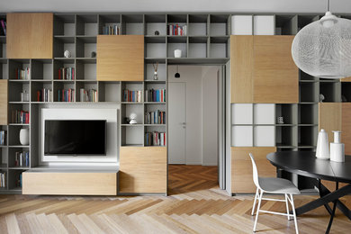 Design ideas for a contemporary living room in Milan.