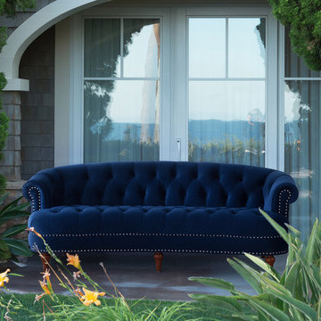 La Rosa Chesterfield Sofa, Navy Blue