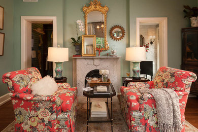Living room - eclectic living room idea in Louisville