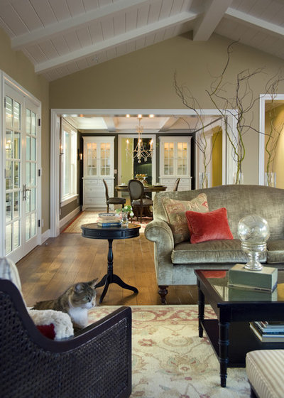 American Traditional Living Room by Amoroso Design