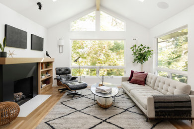 Inspiration for a 1960s living room remodel in Portland