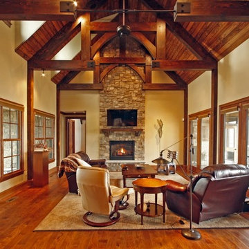 Lake Home with Timber Frame Components