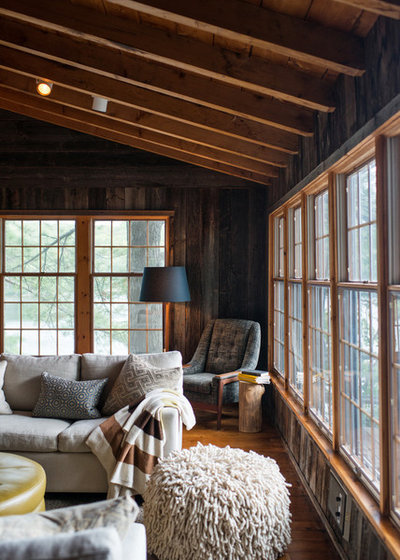 Rustic Living Room by Timothy Johnson Design