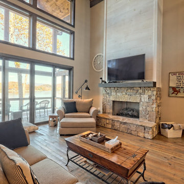 Lake's Edge: Rustic Craftsman Lake Home