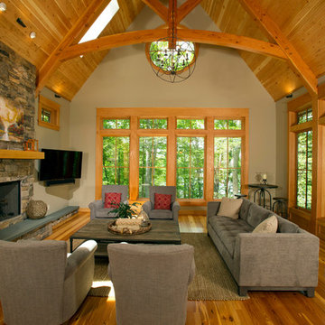 Lakefront Timber Frame Home and Pavillions