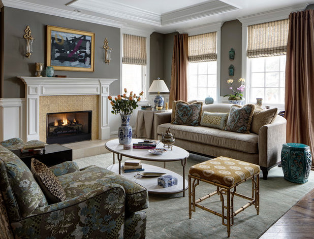Traditional Living Room by Elstad Interiors