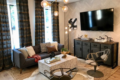 Inspiration for a scandinavian living room remodel in Atlanta
