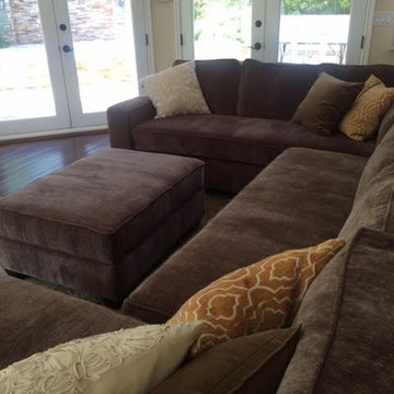 Large Custom Oversized Brown Velvet Sectional | The Sofa Company