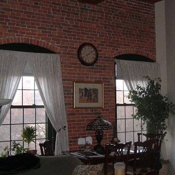Large Living / Dining Area - 19th Century New England Textile Mill Condo