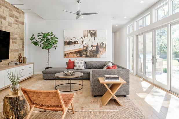 Transitional Living Room by Christen Ales Interior Design