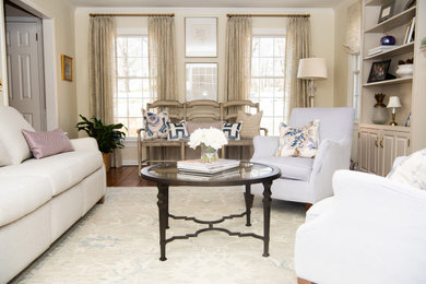 Inspiration for a french country living room remodel in New York