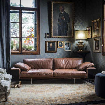 Leather Contemporary Italian Sofa