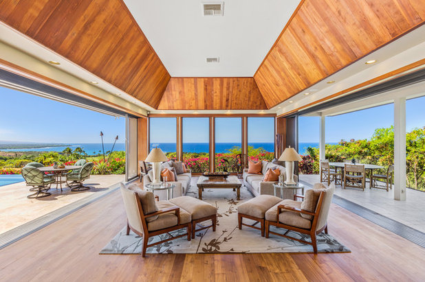 Tropical Living Room by Juniper Hill Furniture & Design