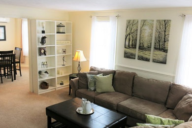 Living room - mid-sized living room idea in Boston