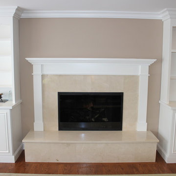 Raised Fireplace & Built Ins