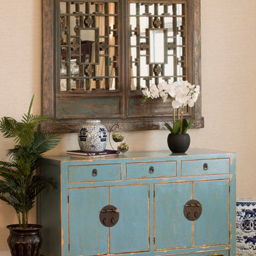 Light Blue Sideboard - Chinese Ming Style