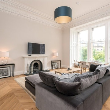 Light Oak - chevron wood flooring