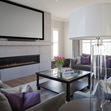 Lilac and Grey Living Room