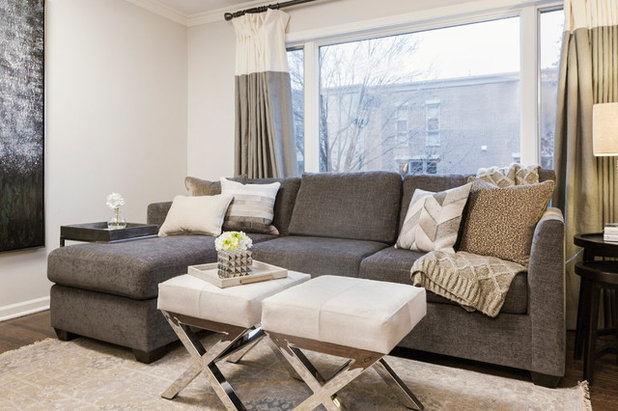 Transitional Living Room by Walter E. Smithe Furniture and Design