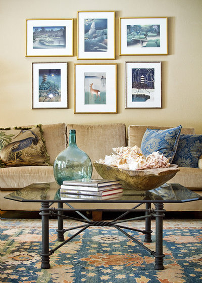 Transitional Living Room by Allison Jaffe Interior Design LLC