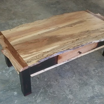 Live Edge cherry and spalted maple coffee table