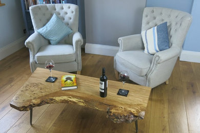 Live edge oak coffee table