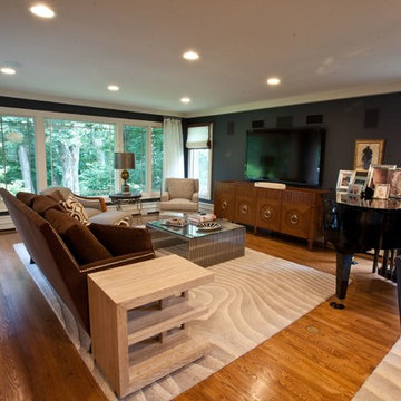 Living and Family Room, Eclectic Design