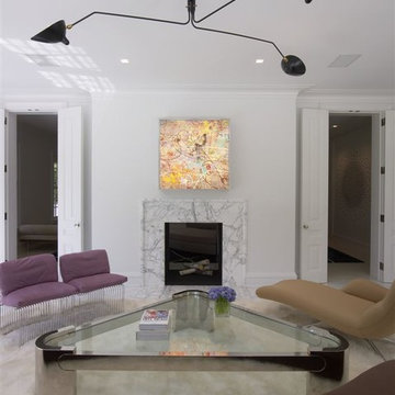 Living area fireplace