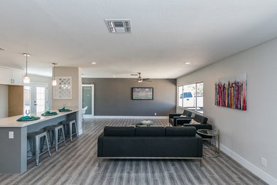 Trendy living room photo in Phoenix