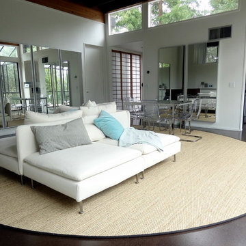 Living Room and Porch Floors Transformed with Custom Seagrass Rugs