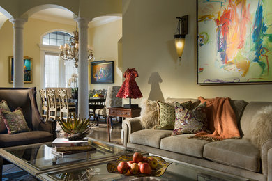 Inspiration for an eclectic living room remodel in Orlando