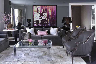 Living room - transitional living room idea in Los Angeles