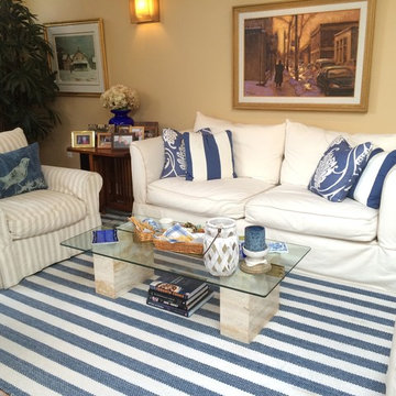 Living Room-Blue & White -Relaxed Beach style