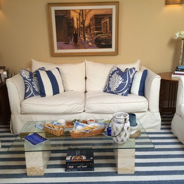 Living Room- Blue & White -Relaxed Beach style